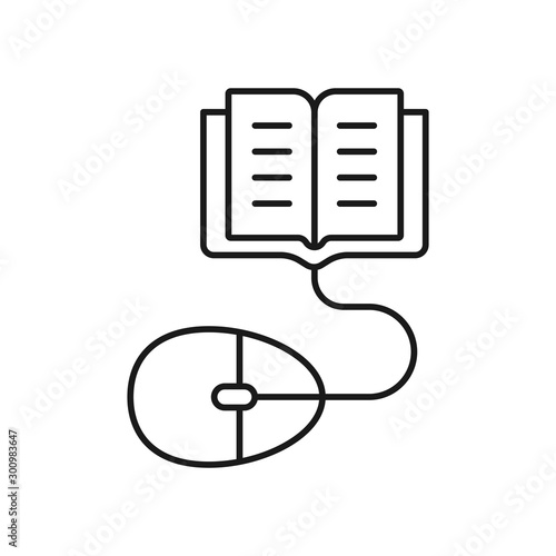 blended learning - minimal line web icon. simple vector illustration. concept for infographic, website or app.