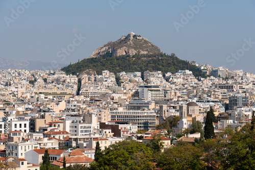 City of Athens in Greece, hill of Lycabettus