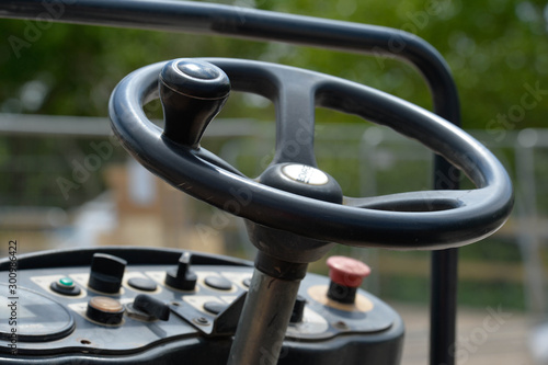 wheel of a dumper truck