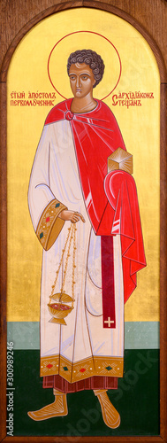 Vászonkép The icon of Saint Stephen, the first martyr