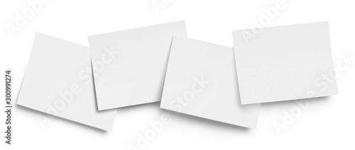 Wallpaper Mural White blank stickers, isolated on white background Torontodigital.ca