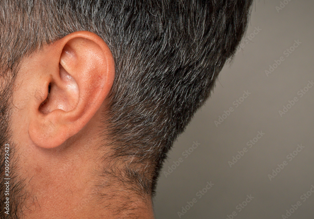 ear macro close-up shot hearing concept ear macro close-up shot hearing concept