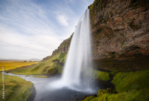  Seljalandsfoss Waterfall on a Sunny Day in Iceland