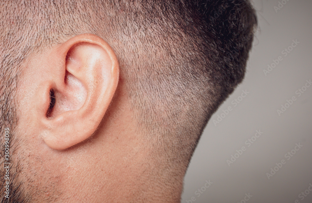 Fototapeta premium ear detail close-up shot hearing concept
