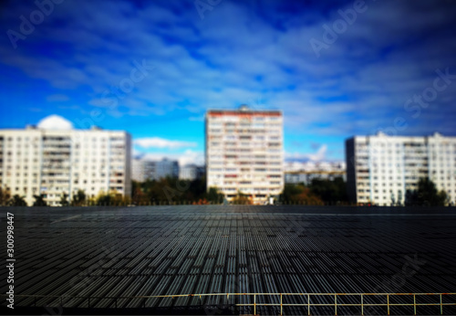 Dramatic car parking roof background