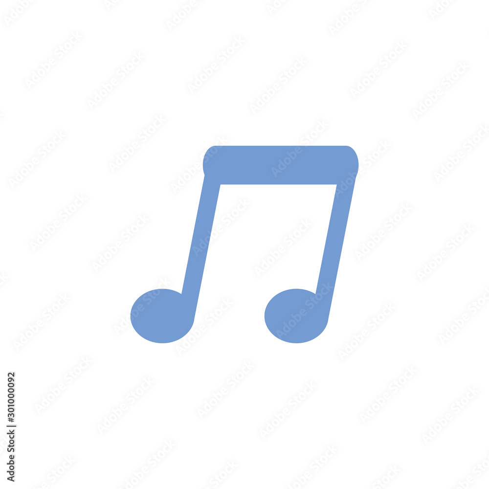 Isolated music note flat design Isolated music note flat design