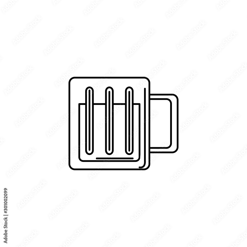 Isolated beer glass icon line design Isolated beer glass icon line design