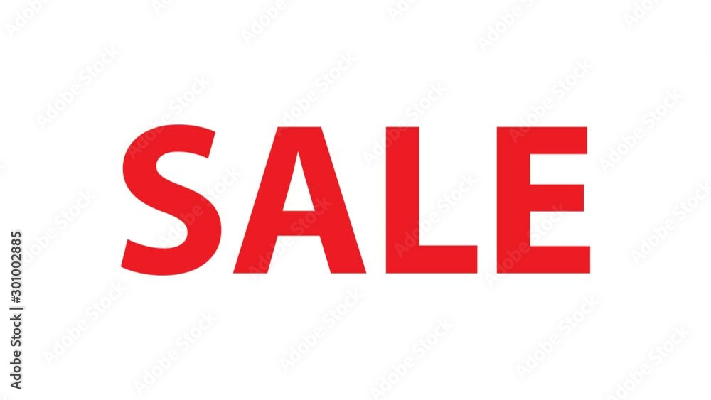 Sale sign animation. Discount and special offer. Red and white sales advertising. 4k video Sale sign animation. Discount and special offer. Red and white sales advertising. 4k video