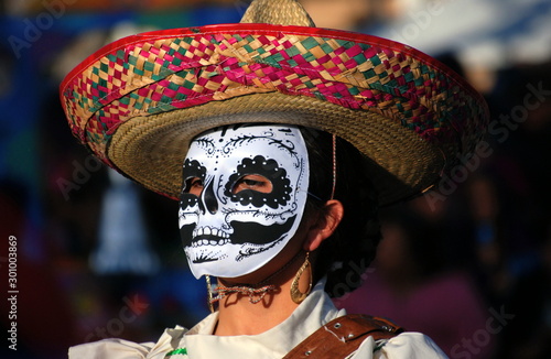 Day of the dead folkloric dancer