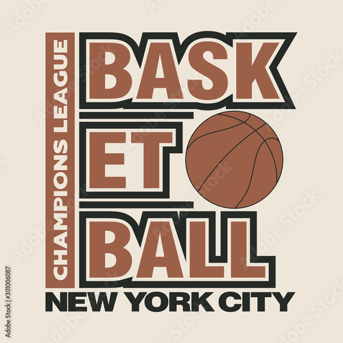 basketball sport, new york, typography t-shirt