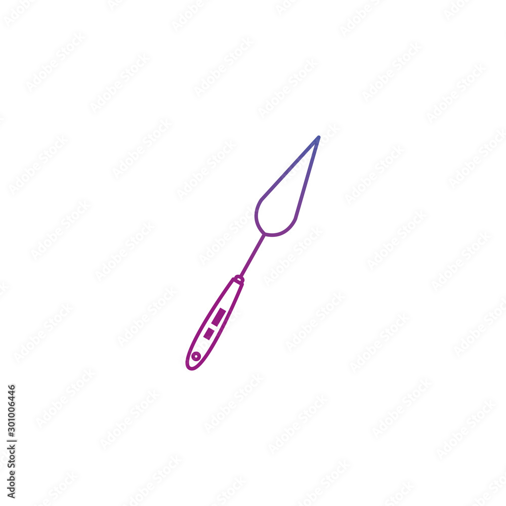 Paint spatula line gradient design Paint spatula line gradient design