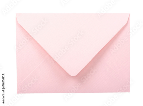 Paper envelope for mail, letter for post. Isolated on white.