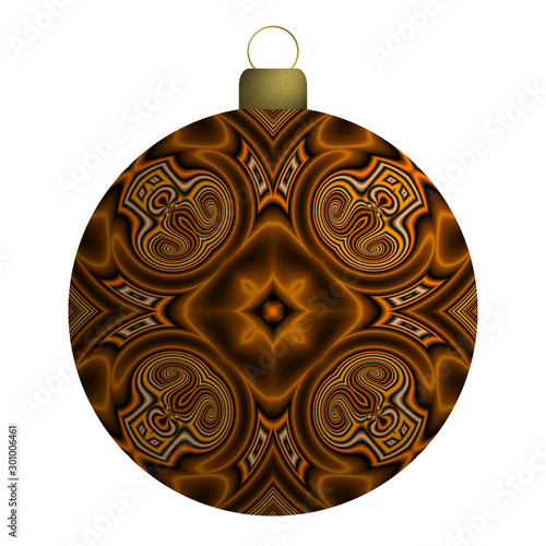 Weihnachtskugel mit Ornamenten