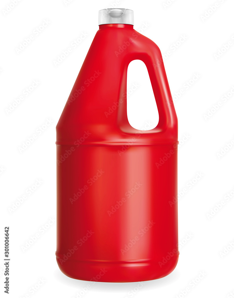 Red plastic bottle Red plastic bottle