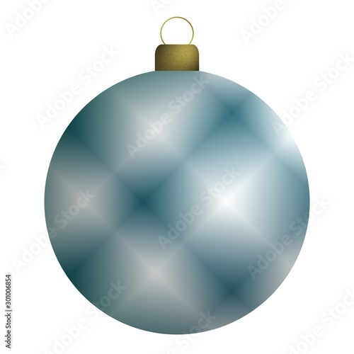 Weihnachtskugel blau, weiße Lichtpunkte