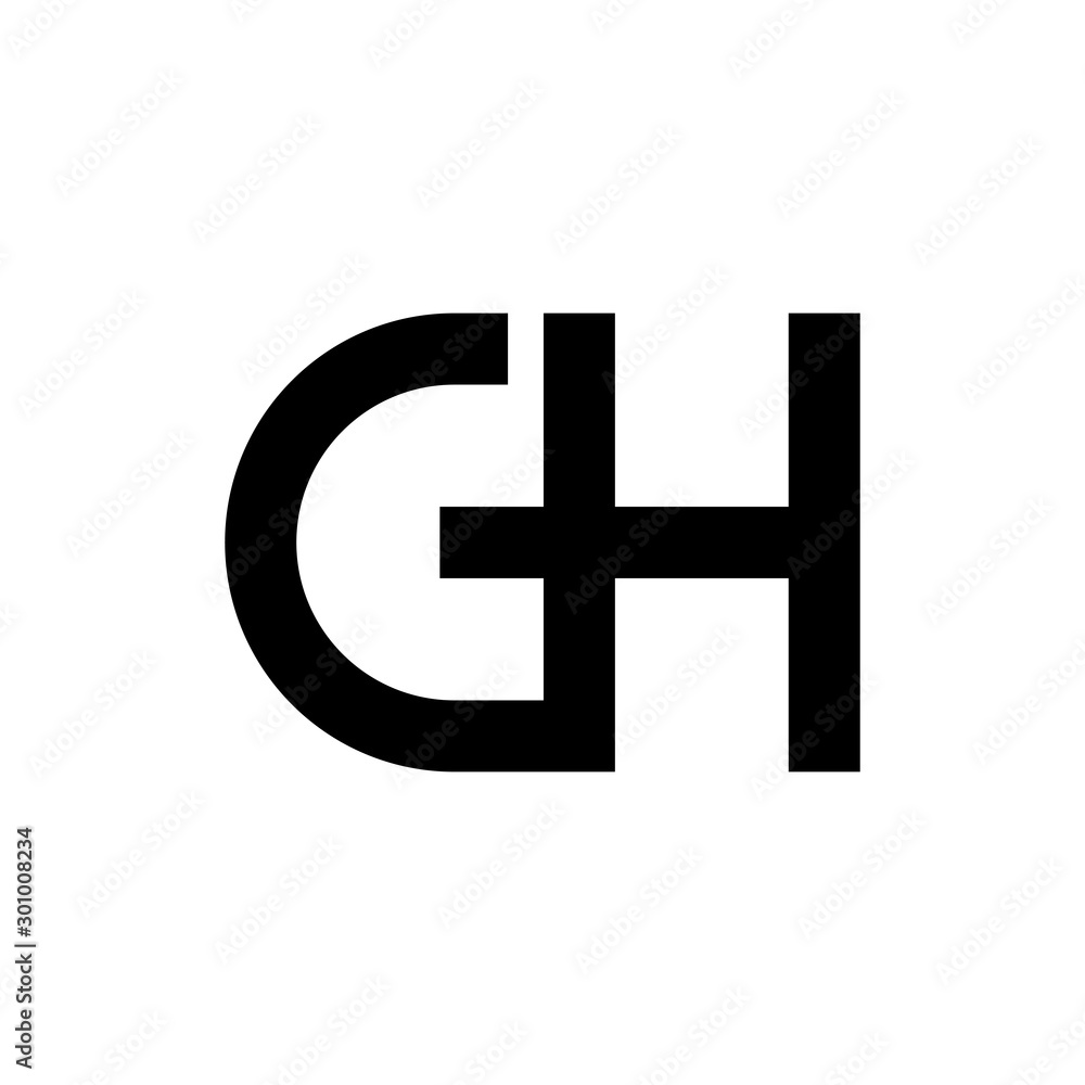 Obraz premium GH letter logo design vector