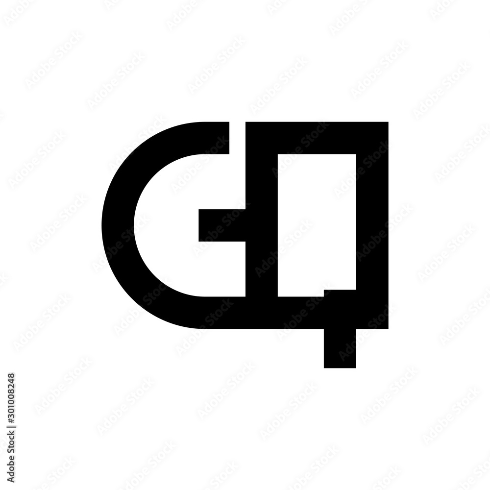 GQ letter logo design vector GQ letter logo design vector
