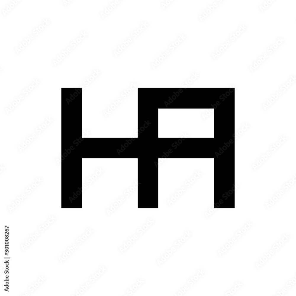 HA letter logo design vector HA letter logo design vector