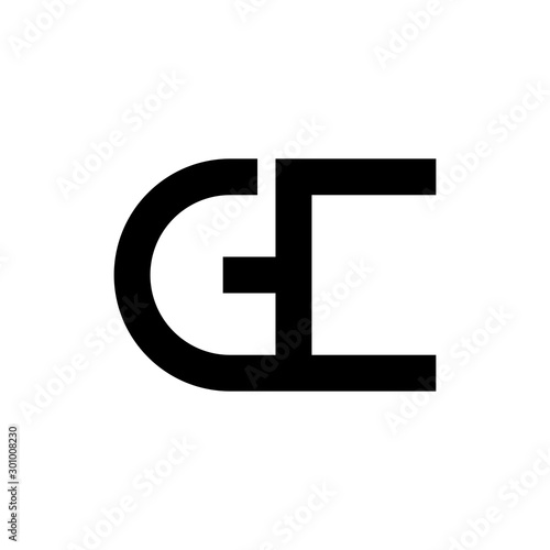 GC letter logo design vector