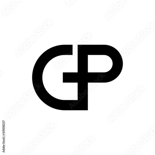 GP letter logo design vector