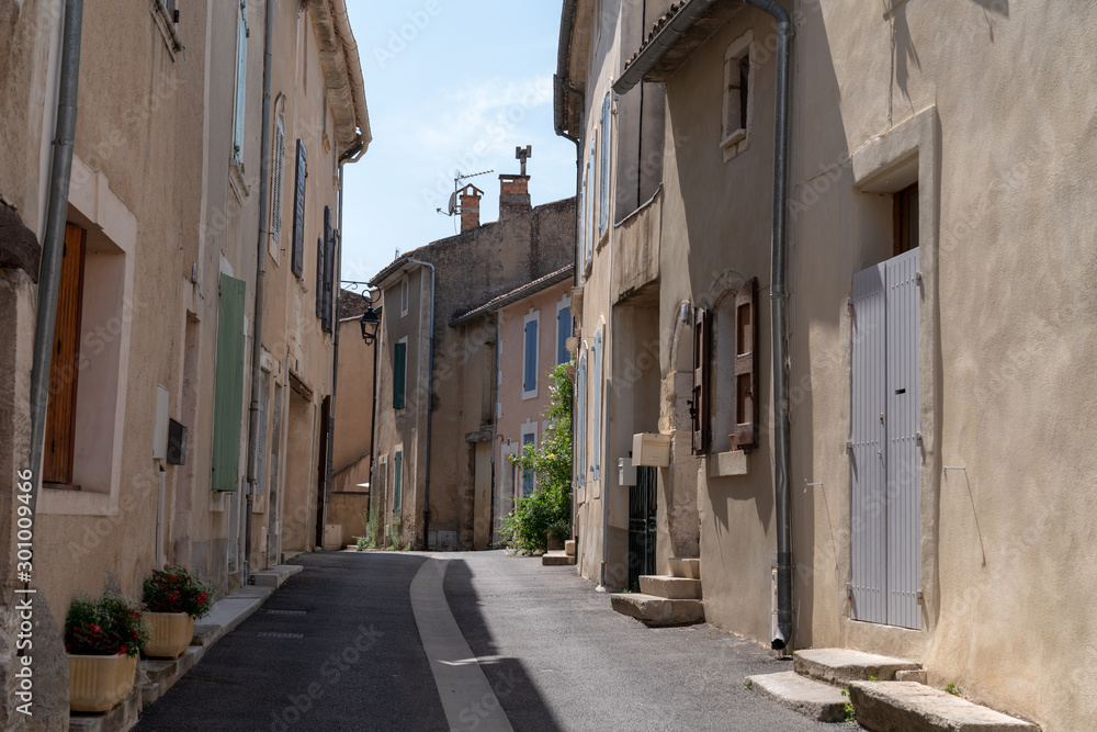 bonnieux typical street in historic hill village Provence France
