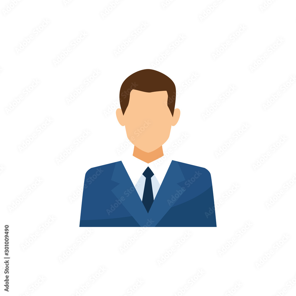 Businessman avatar flat design