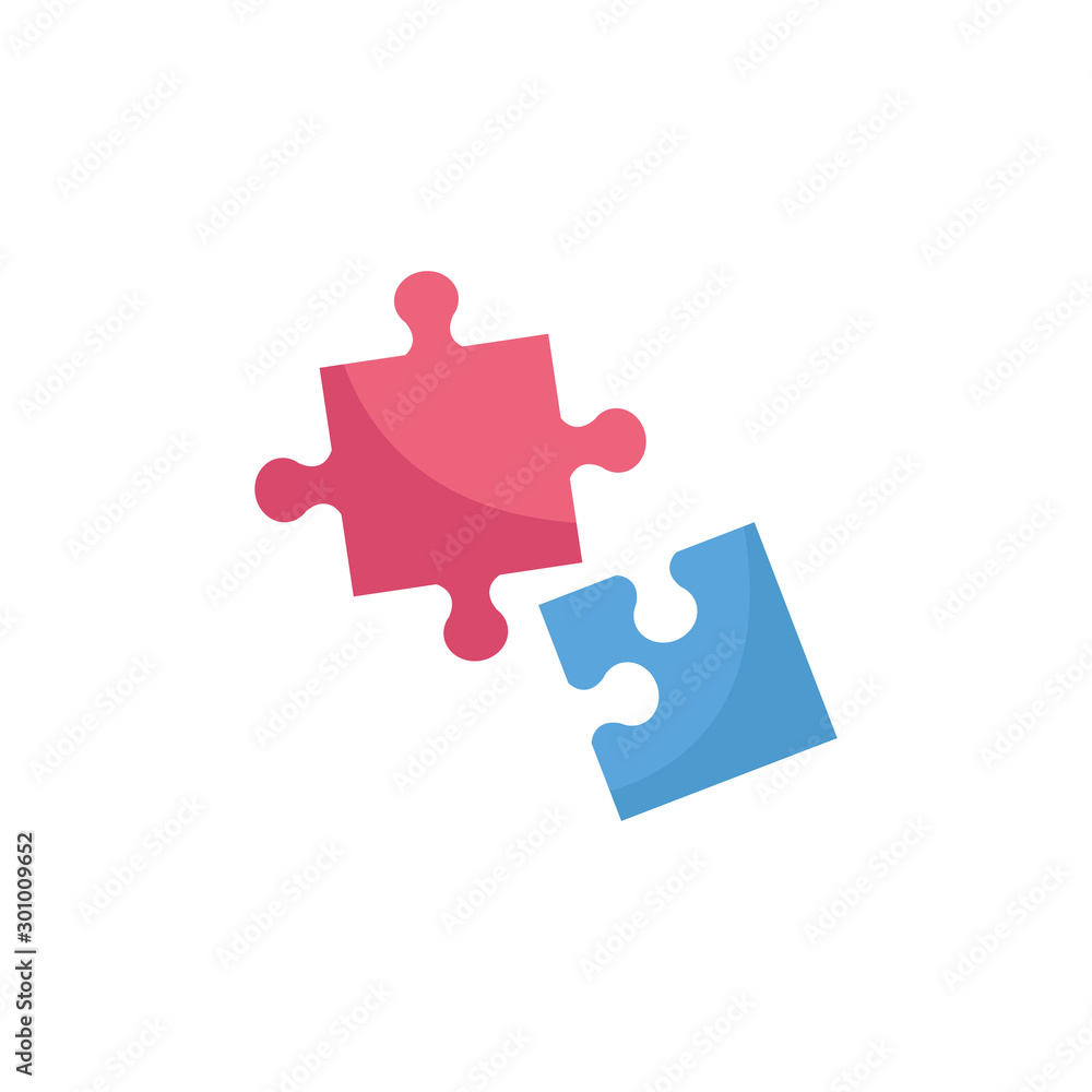 Isolated puzzle game flat design Isolated puzzle game flat design