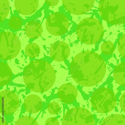 Funky abstract green paint seamless pattern