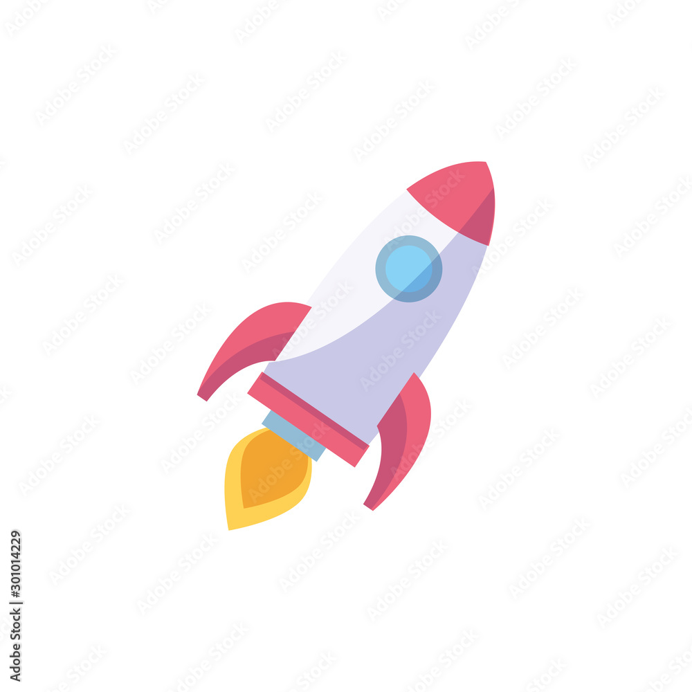 Isolated rocket flat design Isolated rocket flat design