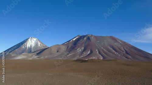 Licancabur volcano snowed in Potosi border Bolivia and Chile, 5900 masl volcano
