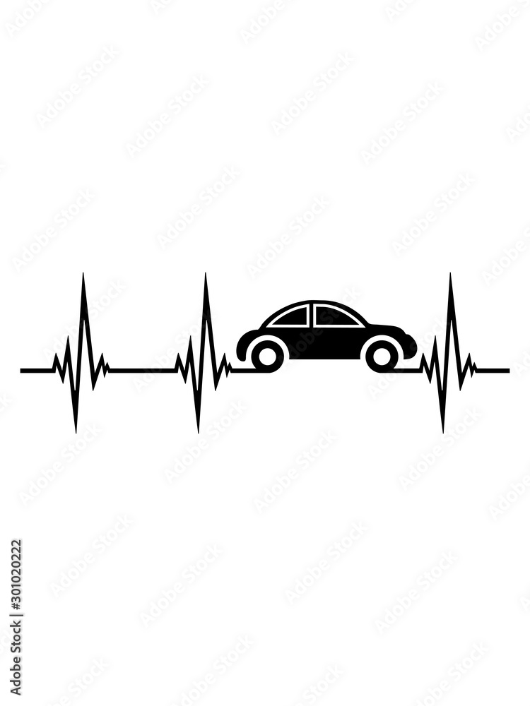 Φωτογραφία puls auto EKG herzschlag frequenz piktogram rotes fahren clipart führerschein sc