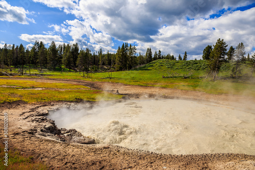 Mud Volcano Basin in Yellowstone National Park