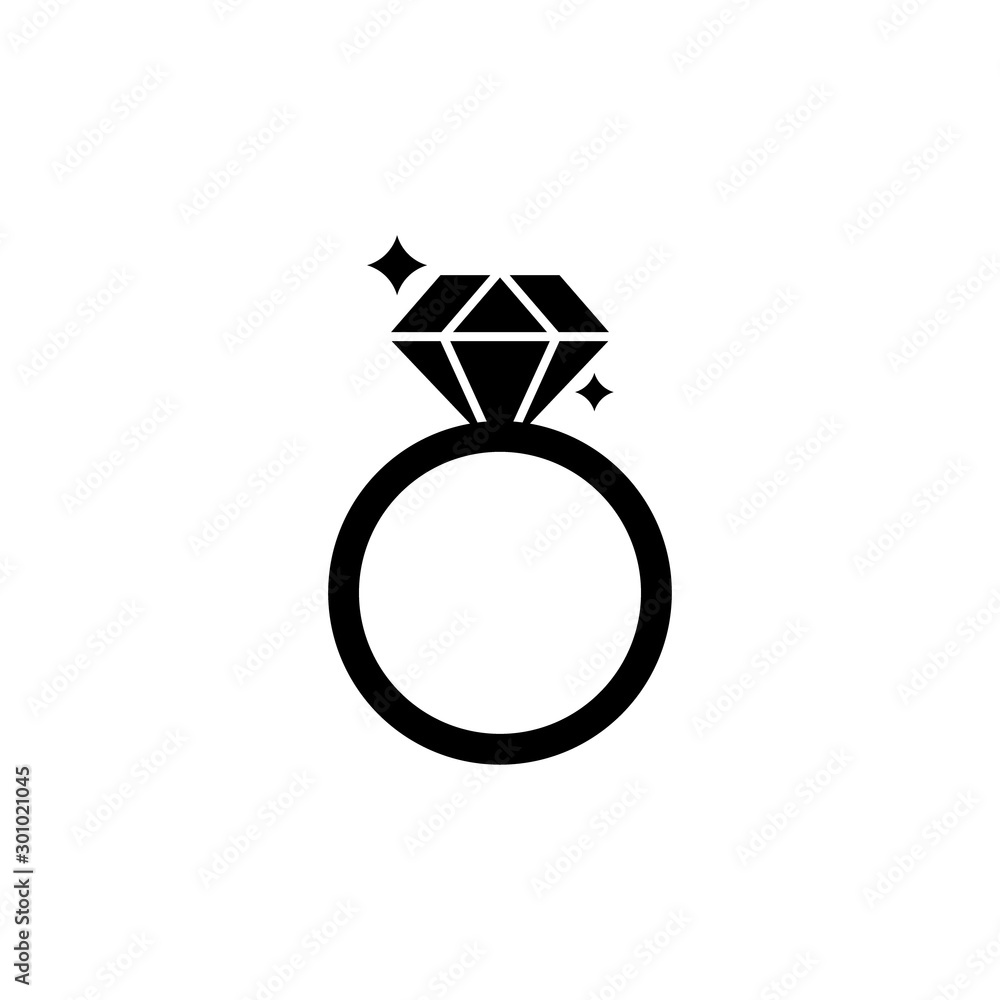 Diamond ring simple icon logo Diamond ring simple icon logo