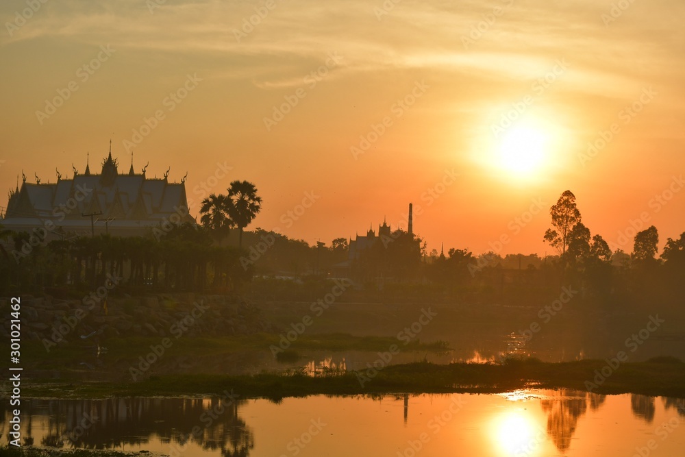sunset over temples of bagan in myanmar sunset over temples of bagan in myanmar