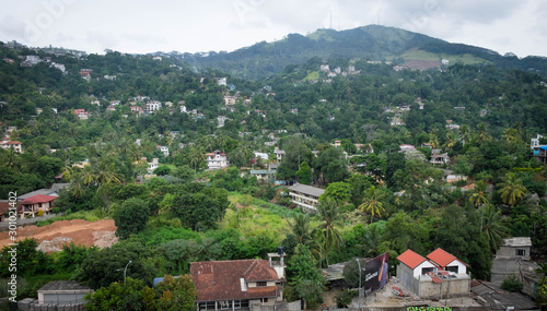 Wallpaper Mural Kandy city aerial panoramic view from Bahirawakanda Sri Maha Bodhi temple. Torontodigital.ca