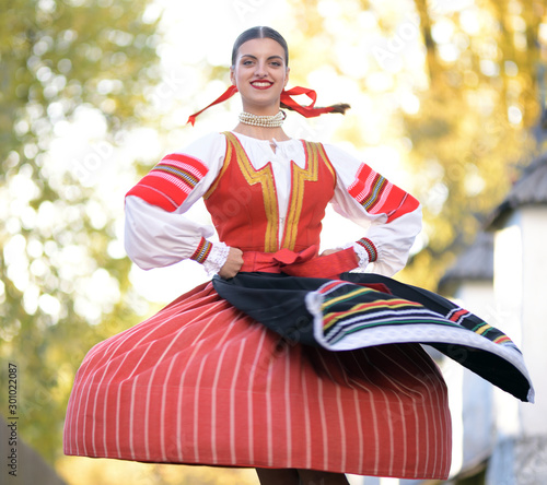 Slovak folklore. Slovak folklore girl. photo