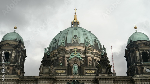 close up the dome of berlin cathedral in germany © chris