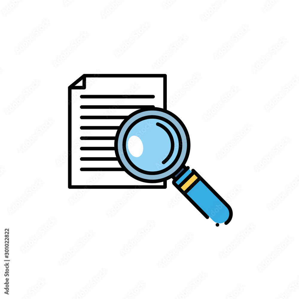 Isolated document icon flat and line design Isolated document icon flat and line design