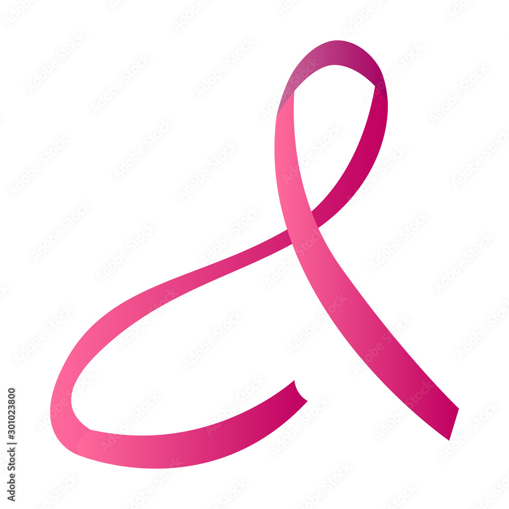Isolated breast cancer awareness ribbon - Vector illustration Isolated breast cancer awareness ribbon - Vector illustration