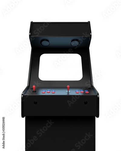 Machine arcades with empty bottom and screen.