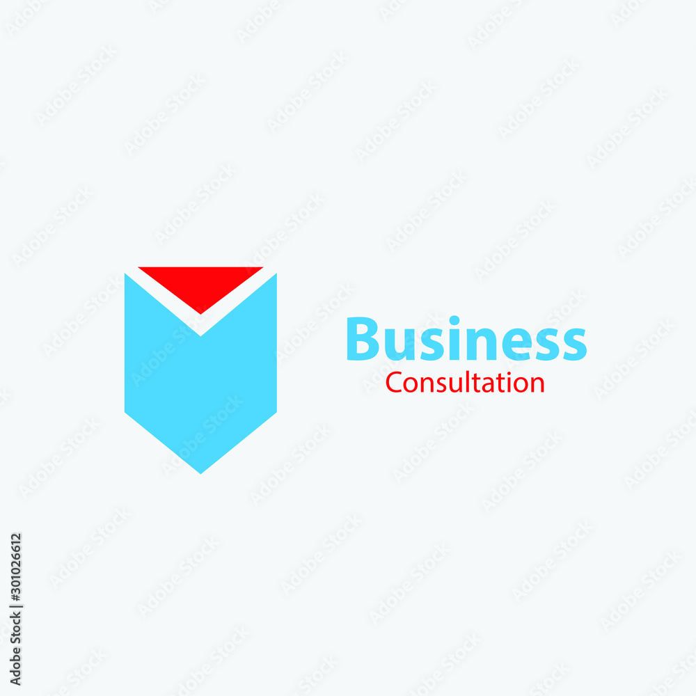 Business concept logo, consulting illustration