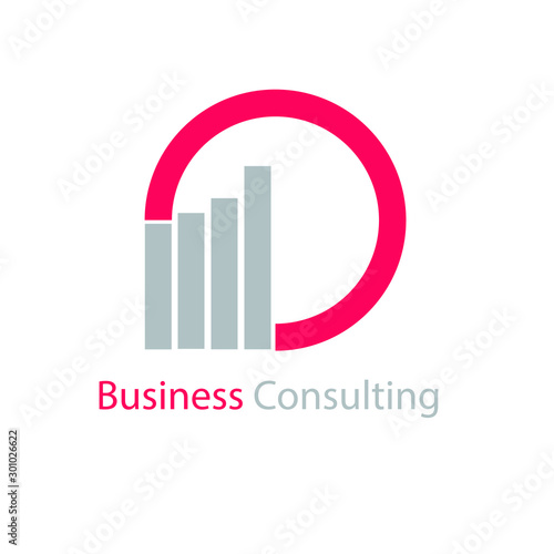 Business concept logo, consulting illustration