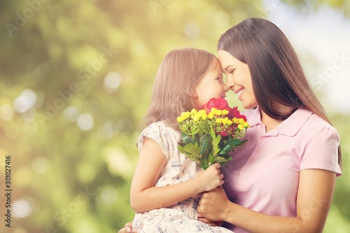 Happy Mother and daughter together