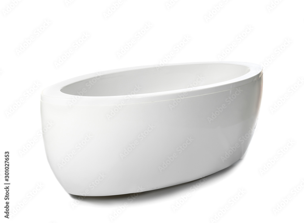 Clean bathtub isolated on white Clean bathtub isolated on white