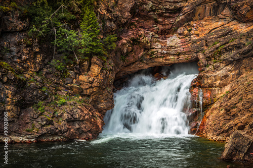 Running Eagle Falls in Glacier National Park