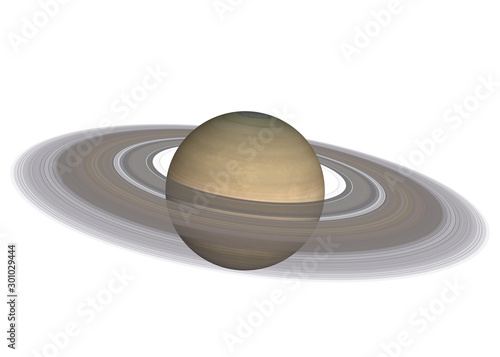 Fototapeta Naklejka Na Ścianę i Meble -  High detailed Planet Saturn of solar system isolated. Elements of this image furnished by NASA.