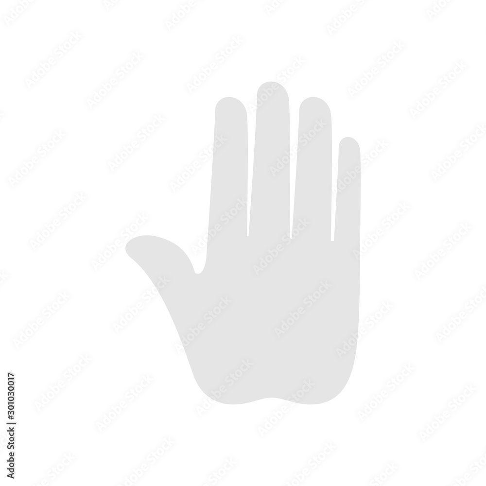 silhouette of hand stop isolated icon vector illustration design silhouette of hand stop isolated icon vector illustration design