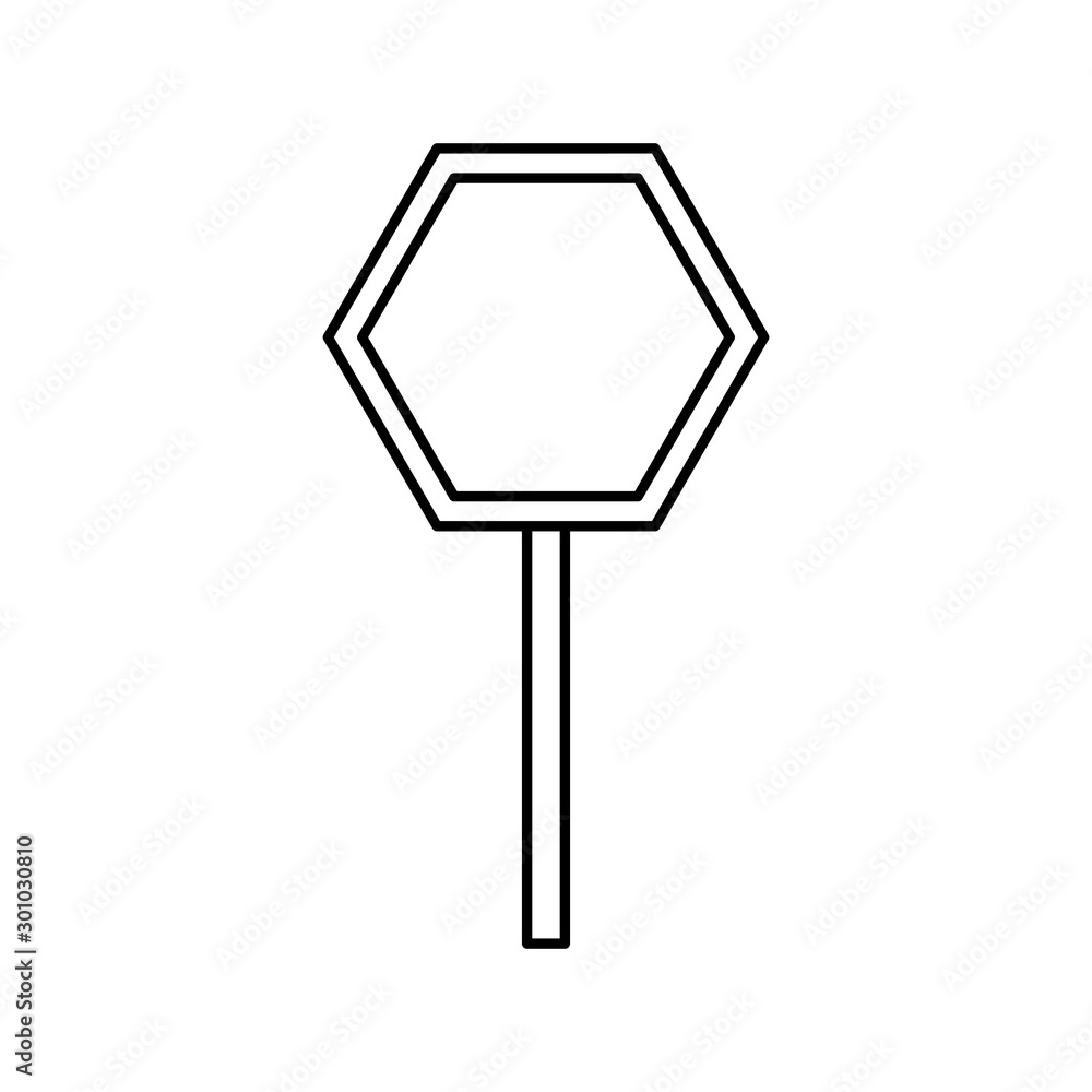 stick signage alert line style icon vector illustration design stick signage alert line style icon vector illustration design