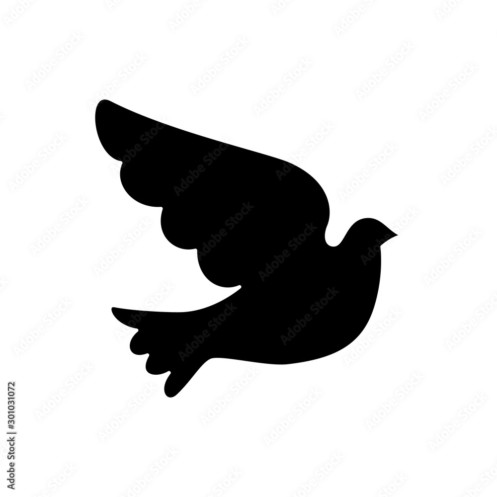 silhouette of dove animal isolated icon vector illustration design silhouette of dove animal isolated icon vector illustration design