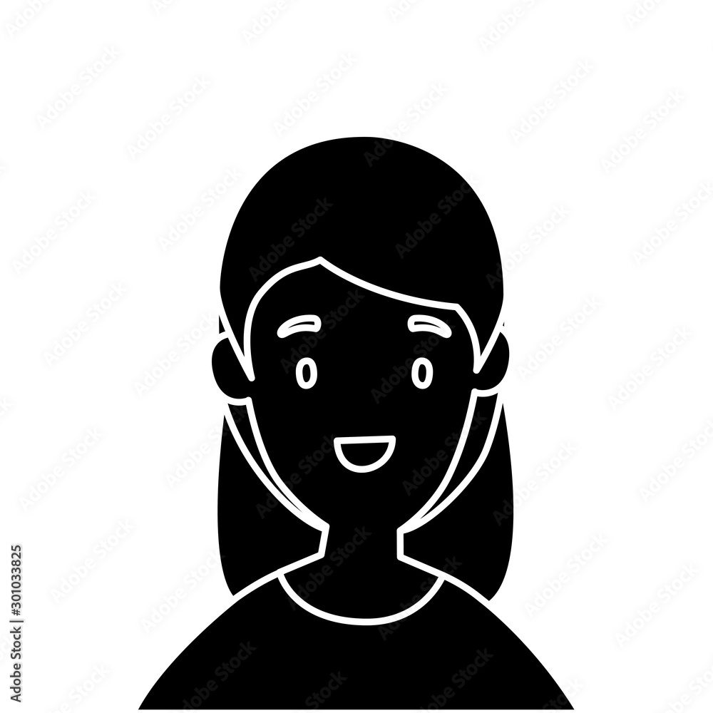silhouette of beautiful woman avatar character icon vector illustration design silhouette of beautiful woman avatar character icon vector illustration design